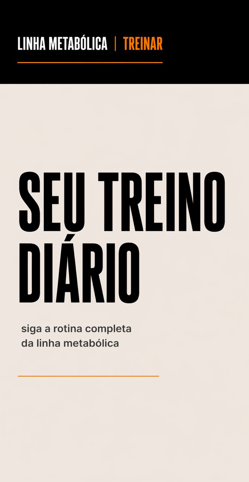 Módulo TREINAR, Linha Metabólica na plataforma M4M